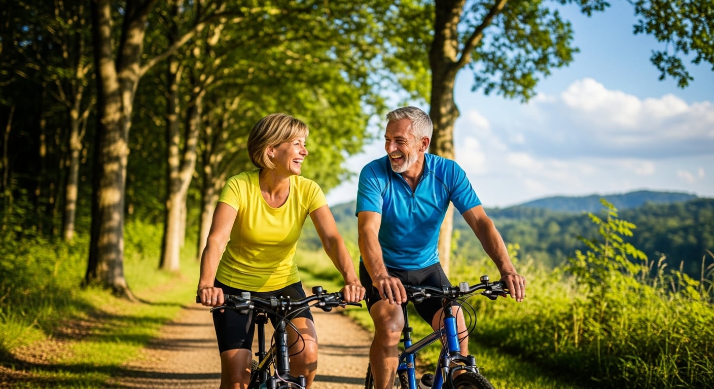 Couple enjoying life and staying healthy